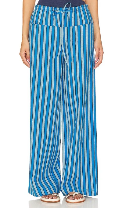 Shop Free People Hudson Canyon Stripe Pant In 蓝色拼接