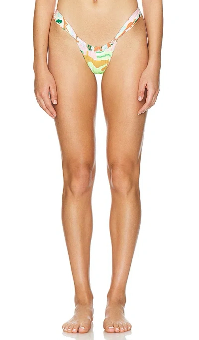 Shop Maaji Reversible Gea Bikini Bottom In Green