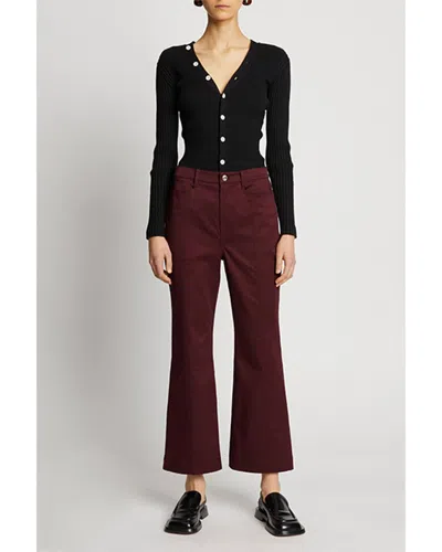 Shop Proenza Schouler White Label Twill Cropped Pant In Purple