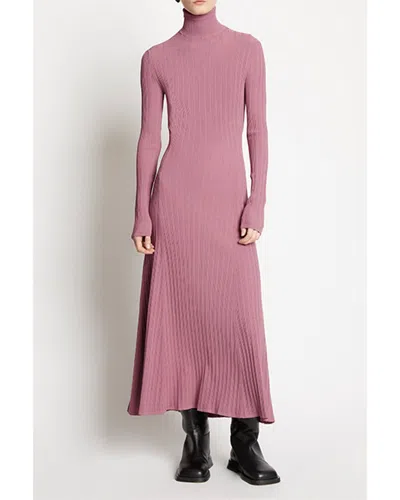 Shop Proenza Schouler White Label Open Back Turtleneck Knit Dress In Pink