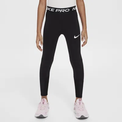 Shop Nike Dri-fit Pro Little Kids' Leggings In Black