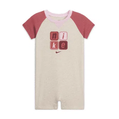 Shop Nike Baby (12-24m) Short Sleeve Romper In White