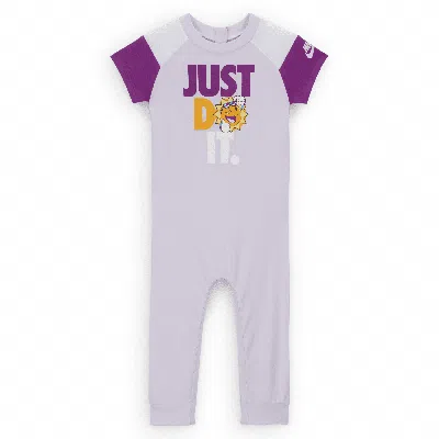 Shop Nike Ksa Baby (12-24m) Romper In Purple