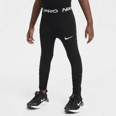 Shop Nike Dri-fit Pro Toddler Leggings In Black