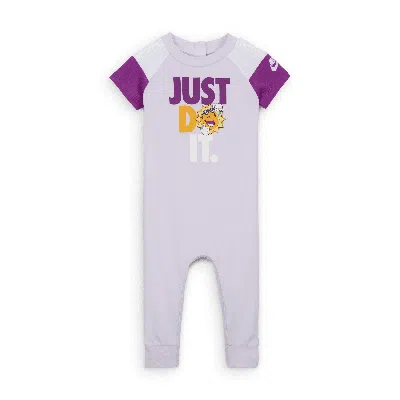 Shop Nike Ksa Baby (0-9m) Romper In Purple