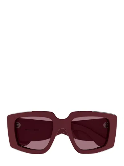 Shop Alexander Mcqueen Eyewear Square Frame Sunglasses In Red