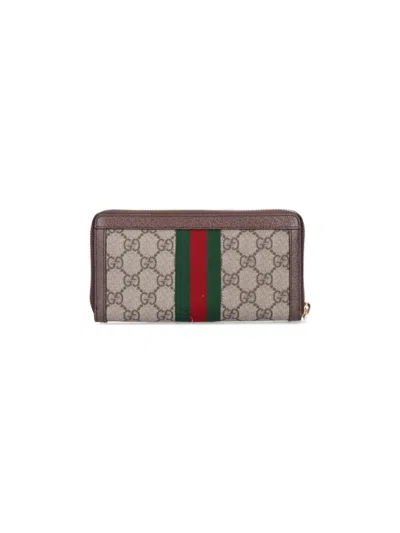 Shop Gucci Ophidia Wallet In Acero