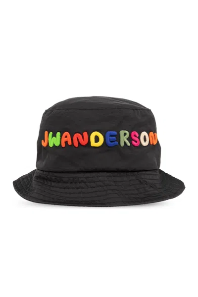 Shop Jw Anderson J.w. Anderson  Bucket Hat With Logo In Black