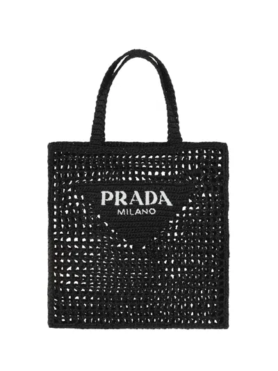 Shop Prada Handbag In Black