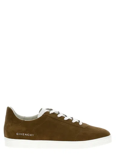 Shop Givenchy Town Sneakers In Brown