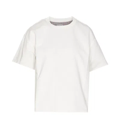 Shop Bottega Veneta Double Layer Striped T-shirt In Chalk