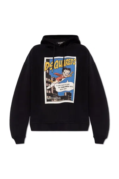 Shop Dsquared2 X Betty Boop Drawstring Hoodie In Default Title