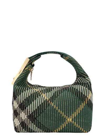Shop Burberry Peg Handbag In Green/yellow