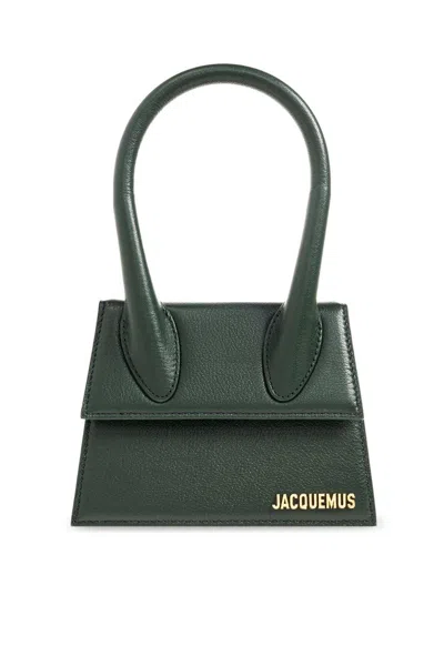 Shop Jacquemus Le Chiquito Moyen Signature Handbag In Green