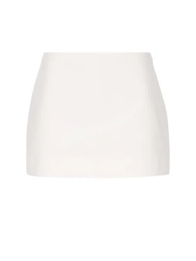 Shop Valentino High Waist Mini Skirt In White