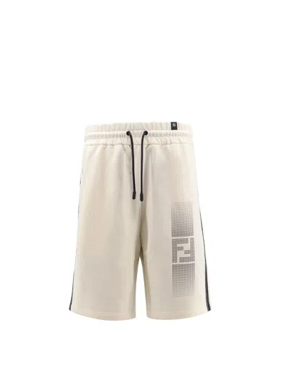 Shop Fendi Bermuda Shorts In White