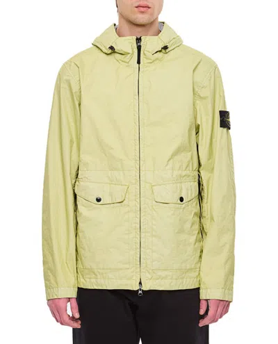 Shop Stone Island Membrana 3l Tc Zipped Hooded Jacket In Green