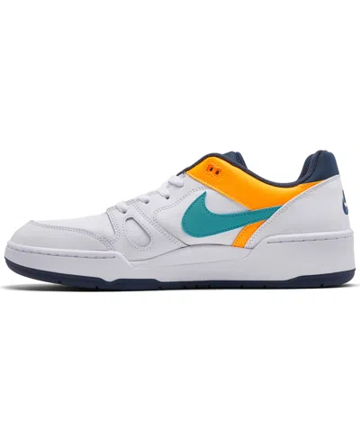 Shop Nike Men's Full Force Low Casual Sneakers From Finish Line In White,racp