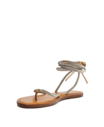 Shop Schutz Women's Kittie Glam Casual Flat Sandals In Beige
