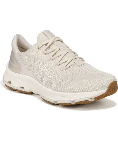 Ryka Devotion X Walking Shoe In French Beige Mesh Fabric