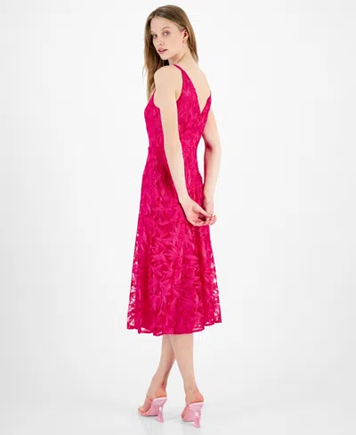 Shop Sam Edelman Women's Leafy Embroidery V-neck Sleeveless Dress In Pink