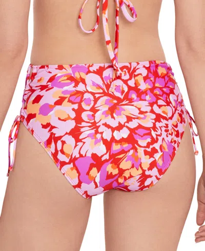 Shop Salt + Cove Juniors' Flutter By Lace High-waist Bikini Bottoms, Created For Macy's In Vermillion