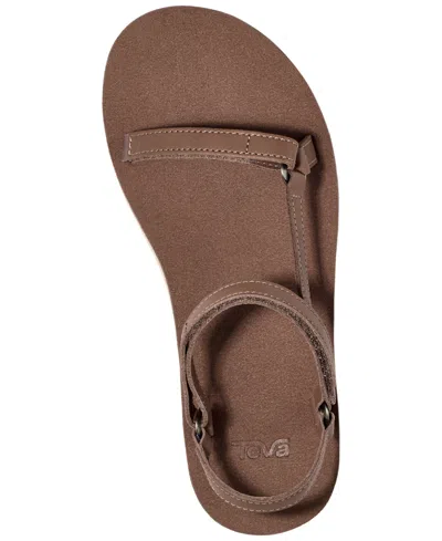 Teva Original Universal Slim Leather Sandal In Birch