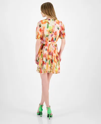 Shop Sam Edelman Women's Watercolor Floral Short-sleeve Dress In Multi