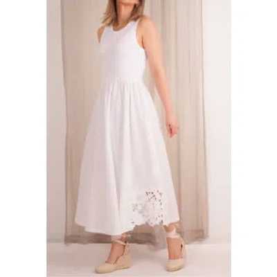 Shop Riani Sleeveless Dress In White