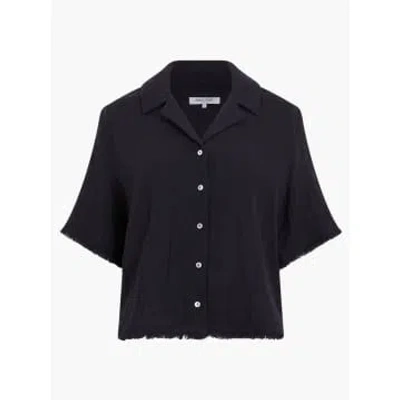Shop Great Plains Fray Edge Detail Shirt Black