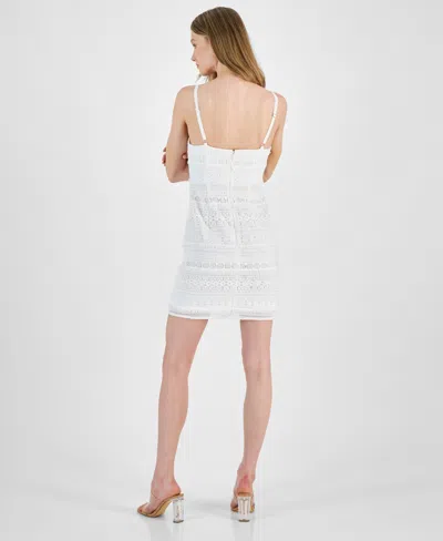 Shop Sam Edelman Women's Square-neck Sleeveless Lace Dress In White