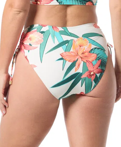 Shop Coco Reef Women's Inspire Floral Side-tie Swim Bottoms In White