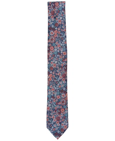 Shop Bar Iii Men's Charland Floral Tie, Created For Macy's In Coral