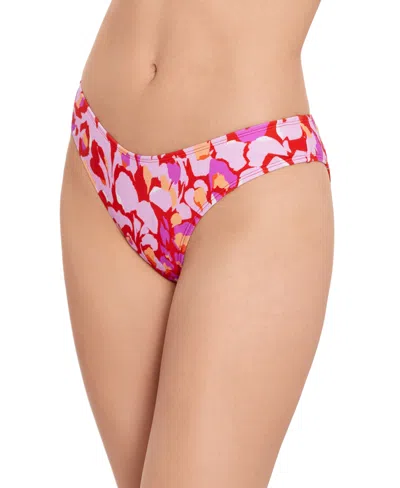 Shop Salt + Cove Women's Scoop-front Hipster Bikini Bottoms, Created For Macy's In Vermillion