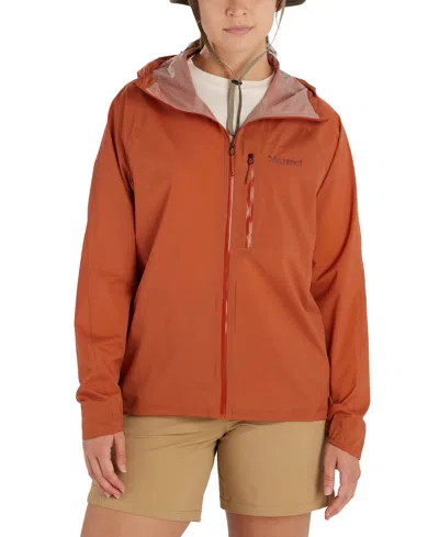 Shop Marmot Women's Superalloy Packable Rain Jacket In Auburn