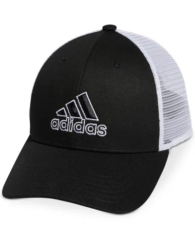Shop Adidas Originals Men's Structured Mesh Snapback Hat In Black,white