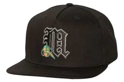 Pre-owned Travis Scott X Mitchell & Ness Miami Hurricanes Snapback Hat Black