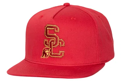 Pre-owned Travis Scott X Mitchell & Ness Usc Trojans Snapback Hat Red