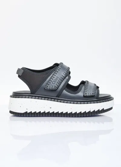 Shop Chloé Lilli Platform Sandals In Black