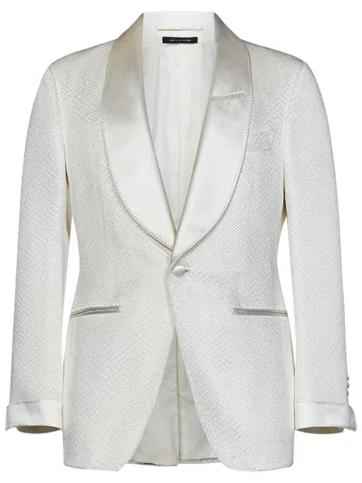 Shop Tom Ford Atticus Suit In Bianco