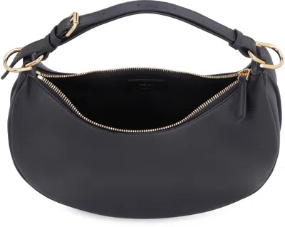 Shop Fendi Graphy Leather Shoulder Bag In Black