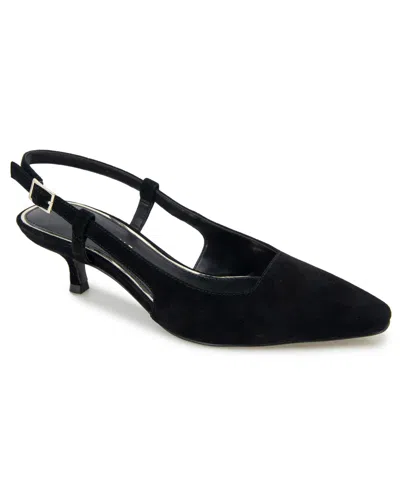 Kenneth Cole New York Women's Martha Pointy Toe Pumps In Black Suede