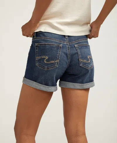 Silver Jeans Co. Women's Boyfriend Mid Rise Shorts In Indigo