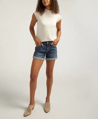 Silver Jeans Co. Women's Boyfriend Mid Rise Shorts In Indigo