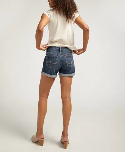 Shop Silver Jeans Co. Women's Boyfriend Mid Rise Shorts In Indigo