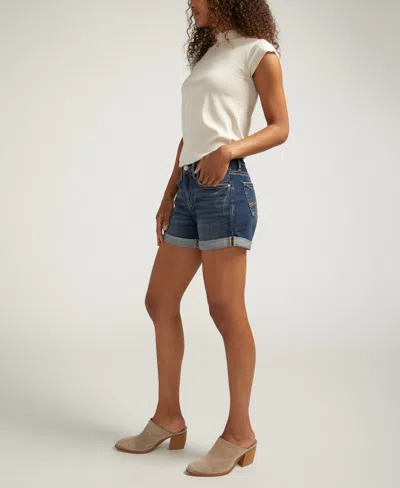 Silver Jeans Co. Women's Boyfriend Mid Rise Shorts In Indigo