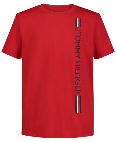 Shop Tommy Hilfiger Big Boys Tommy Signature Bar Short Sleeve Tee In Tommy Red