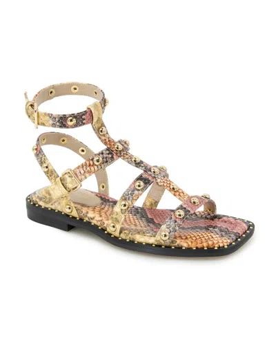 Shop Kenneth Cole New York Women's Ruby Flat Sandals In Pink Multi