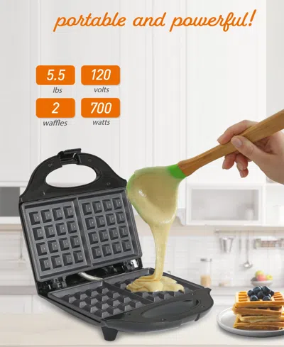 Shop Commercial Chef Waffle Maker, Nonstick Mini Waffle Maker, Easy-to-clean Electric Waffle Iron For Breakfast Waffles W In Black