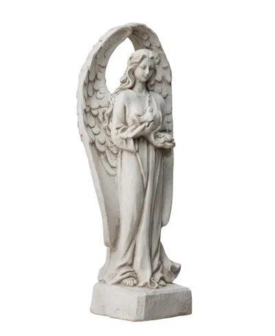 Shop Glitzhome Standing Archangel Garden Statue In White